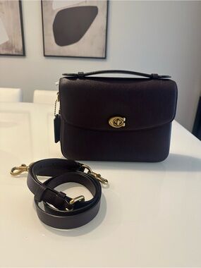 Coach | Bags | Coach Fuchsia Pink Brown Turn Lock Legacy Mini